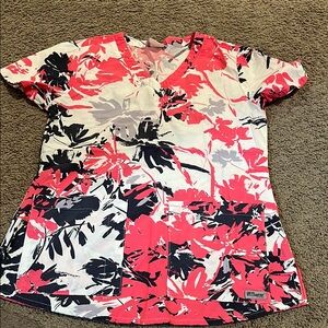 Floral V-Neck Women's Top